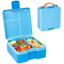 Large Capacity Plastic Student Bento Box, Leak-Proof Lunch Box, 3-Compartment Design, Back To School Supplies (Utensils Not Included)