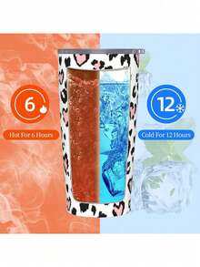 20 OZ Stainless Steel Insulated Tumblers With Lid, Travel Coffee Mug Tea Wine Cups Water Bottle Sport Gifts For Women - Hồng trắng - Xem 4