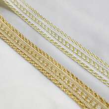 A Roll Of 1-Meter Polyester Double-Sided Diagonal Gold Bar, Middle Gold Ladder Woven Strap, Apricot Base/White Base/Black Base, Middle Eastern Long Robe Decorative Auxiliary Materials, Decorative Woven Inlaid Strap, Gold Wire Woven Strap, Arab Long Robe Clothing Auxiliary Materials, Long Robe Decoration, DIY Handmade Materials