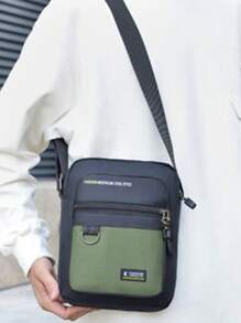 Bolso cruzado casual de moda para hombre, de tela Oxford impermeable y multicapa, bolso de hombro, bolso de tela