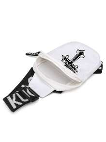 peach tree Men's Small Square Bag, Shoulder Bag, Waist Bag, Crossbody Bag, Running Bag, Night Running Bag, Cycling Bag, Fashionable Solid Color Minimalist, Cartoon Print, Graffiti, Hip-Hop, Sports, Street, Business, Casual, Versatile, Compact, Essential For Travel And Vacation, Youthful And Stylish Side Bag Halloween Bags Halloween Accessories Pouch