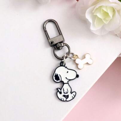 SNOOPY 1 pieza/2 piezas Llavero de Snoopy de dibujos animados lindo, regalo de pareja exquisito, colgante de mochila, regalo de cumpleaños, recuerdo conmemorativo, regalo pequeño perfecto para fans, familia y amigos [estilo aleatorio]