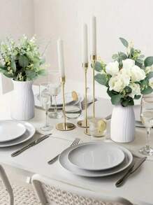 30/60Pcs 4 Kinds Artificial Mixed Green Eucalyptus Leaves Stems Artificial Silver Dollar Eucalyptus Leaves Faux Greenery Spray Fake Plants For Wedding Bouquet Centerpieces Flowers Arrangement Decor