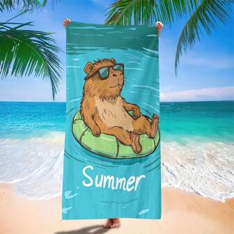 1pc Ultrafine Fiber Extra Large Summer Beach Towel Soft Absorbent Microfiber Towel For Adults Quick Drying Lightweight Sand Free Beach Blanket Perfect For Travel Pool Yoga Gym Camping Hiking Relaxing Lounging Fun Beach Towel