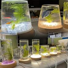 1 个 LED 灯座，圆形/方形木制 LED 夜灯带 USB 端口，创意 DIY 水晶球灯座，手工环氧树脂夜灯