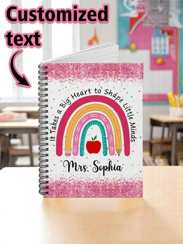 Personalisierte Notizbücher für Lehrer, Spiralbindung Notizbücher für Lehrer, Geschenke zur Lehrerverabschiedung, Geschenke zum ersten Schultag, Geschenke zur Lehrerauszeichnung, Geschenke für Jungen und Mädchen, Schul-Essentials, Kindergeschenke