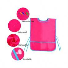 1/2/4pcs Kids Painting Smock, Waterproof Art Smock, Feeding Smock, Children's Painting Apron, Handcraft & Cooking Smock, Toddler Art Smock Gift, With 3 Spacious Pockets - Multicolor - View 6