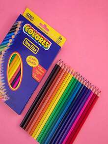 1 Scatola di 12/18/24/36/48/72 Matite colorate ad olio, set per disegno, regalo per bambini, confezione variabile (Ognissanti/Natale), torna a scuola