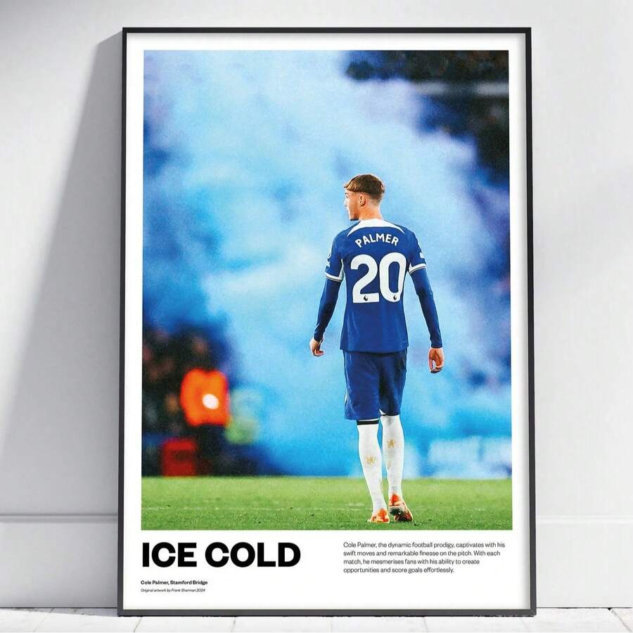 1 tấm Poster chính thức của Cole Palmer Chelsea FC năm 2025, Tranh trang trí tường bóng đá không khung cho ký túc xá/quán bar thể thao, Quà tặng cho người hâm mộ bóng đá & Trang trí hang động dành cho nam giới (Tranh dán tường bóng đá) - Nhiều màu - Xem 1