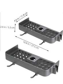 Shower Rack Storage Rack Household Bathroom Lifting Bracket Non-Punching Toilet Shower Rod Tray Storage Bathroom Accessories