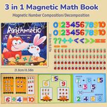 1 Stück Kinder Mathematik Addition & Subtraktion Magnetisches Lernspielzeug, Mathe-Aufklärung Lernhilfe mit 3 Spielmodi, leicht verständlich, geeignet für 3-6 jährige Jungen & Mädchen, Kindergarten, Geburtstag, Feiertage, kleine Geschenke