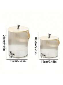 1pc Large Capacity Plastic Beverage Dispenser With Valve - Fruit Strainer Cold Drink Cup For Juice, Tea, Cold Brew Coffee - Easy Pumping System, Home Beverage Basin For Restaurants, Hotels And Homes, Etc.