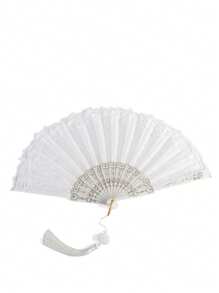 Breezier Vintage Lace Folding Fan, Suitable For Festivals And Matching