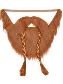 1 pièce Fausse moustache et sourcils réalistes, convient pour Halloween, Noël, Nouvel An, costume de bal masqué, fête de festival