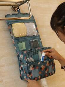 Hanging Travel Makeup Bag, Large Capacity Bathroom Toiletry Organizer, Multi-Functional Double Layer Cosmetic Bag, Portable Beauty Storage Pouch, Waterproof Beach Bag, Handbag, Perfume Holder, Makeup Case, Skincare Pack, Suitable For Skincare Products, Puff, Makeup Remover Pad, Makeup Brushes, Eyeshadow Palette, Floss, Great Gift For Friends And Teachers, Back To School & College Essential