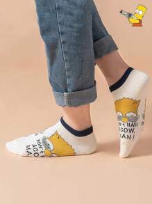 Disney Disney 1/4/8 Pairs Of Simpson Cartoon Socks For Men And Women, Are Comfortable And Breathable. With Fun Patterns As Embellishments, They Feature A Street Style. They Are Perfect For Daily Outings And Casual Outfits, Adding A Lively And Childlike Touch To Your Feet. It's Easy To Capture Your Unique And Fashionable Look, Making Them A Practical Gadget For Creating Looks.