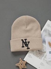 1/2/3 Piezas de gorros de invierno de Nueva York para niños y niñas, gorros de punto cálidos, suaves y a la moda, aptos para viajes de otoño e invierno, uso en ciclismo