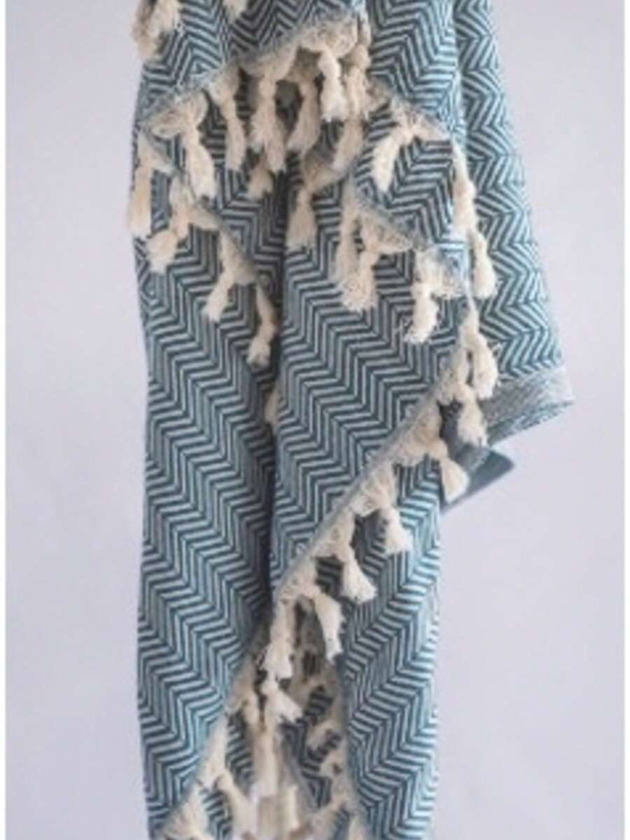 Drop Throw, 200x220 Cm Beach Towel & Bath Sheet - Navy Blue - View 1