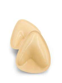 1pair Triangular Double-Sided Adhesive Breast Pad Thickened Lifting Breast Pad Gathering Plastic Breast Adhesive Breast Tape Suitable For Bras And Swimsuits - Apricot - View 4