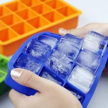 Ice Cube Tray, 3 Pack Silicone Ice Tray Easy-Release Flexible 15 Ice Cube Molds, Stackable Ice Trays For Freezer, Ice Cube Size 1.2 IN For Cocktail, Whiskey, Juice, Baby Food,
