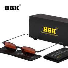 HBK 男士新款时尚眼镜,椭圆形小镜框设计,日常配饰,摄影道具,生日礼物,全套包装 - K39898 - 查看 18