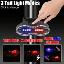 1pc Bicycle Light Bicycle Headlight Taillight Set Digital Display Bicycle Light Transparent Multi-Function Rechargeable Suitable For Outdoor Mountain Road Bike Riding Light Bicycle Bicycle Light Bicycle Light
