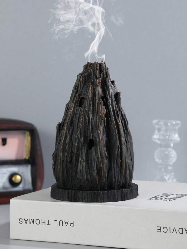 Ein Harzbrenner in Vulkanform. Räucherstäbchenhalter, Räucherstäbchengerät, Raumduft, Wohndekoration. Geeignet für Wohndekoration, Schlafzimmer, Wohnzimmer (als Mittelpunkt der Dekoration), Büros, Yoga-Räume und Partys, um eine elegante Atmosphäre zu schaffen. Kann auch für Tempeldekor verwendet werden. Dieser Aromabrenner ist ein ideales Geschenk für Feste, für Schulanfänger, als Abschlussgeschenk oder als Geschenk für Frauen.