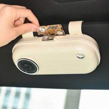 1pc Multifunctional Car Sunglasses Holder, Stylish Eyeglasses Storage Box For Sun Visor, Versatile Organizer Clip For Easy Access, Perfect For Road Trips, Daily Commutes, And Outdoor Adventures, Keep Your Sunglasses And Within Reach, Ideal Gift For Car Enthusiasts And Fashion Lovers, Enhance Your Driving Experience With This Essential Accessory