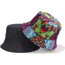Reversible Bucket Hat For Women, Cute Beach Fisherman Style - Mushroom - View 3