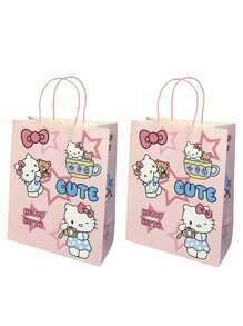 Sanrio 1/5/10 Stücke/Set Hello Kitty Geschenktasche, modische niedliche Geschenkverpackungstasche, Handtasche, Einkaufstasche für Geburtstag, Valentinstag (einige Teile können zufällig sein)