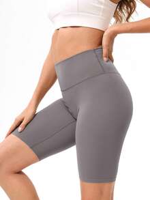 6 Pack Biker Shorts For Women-8" Workout Athletic Gym Sports Yoga Shorts Pants High Waist Cycling Shorts(There Are Also 3 Separate Pockets In The Waist For Mobile Phones) - 6 color combinations 1 - 查看 9
