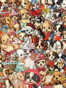 SCXXBSW 50 pegatinas vintage con estilo estadounidense de cachorros - Pegatinas irregulares de PVC con temas de dibujos animados exquisitos, adecuadas para botellas de agua, computadoras portátiles, scrapbooks y equipaje - Divertido set de pegatinas a prueba de agua.
