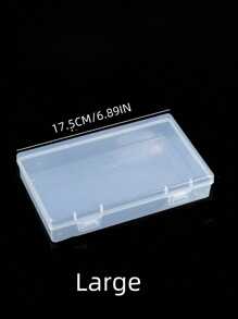 1/3/6 pièces Autocollants Boîte de rangement en plastique, Organisateur de dos, Notes, Emballage, Boîtes de rangement de papeterie, Boîtes à stylos, Boucles de fermeture, Boîtes vides sans grille en PP, Boîtes de rangement en plastique transparent, Accessoires, Boîtes carrées en plastique PP