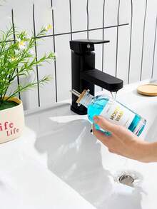 1pc 12OZ/350ML Mouthwash Dispenser, Coffee Syrup Bottle, Soy Sauce Vinegar Bottle, Bathroom Glass Mouthwash Rinser With Stainless Steel & Bamboo Sprout, Reusable Mouthwash Cup, Bamboo Tray And Stickers - Multicolor - View 11