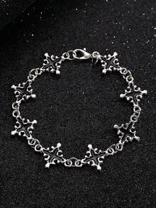 1 件男士朋克风格十字架复古手链，新款时尚高品质多功能生日/订婚礼物，适合日常佩戴 - 彩色 - 查看 2