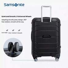 Samsonite Vali cứng I7209001 Đơn giản nhạy sáng Kết cấu mờ Phong cách và thanh lịch Nhẹ và mềm Chống va đập và trầy xước Bánh xe phổ thông im lặng Màu đen - màu đen - Xem 4