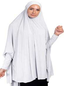 1 Stück einfacher, legerer Polyester Hidschab, für alle Jahreszeiten