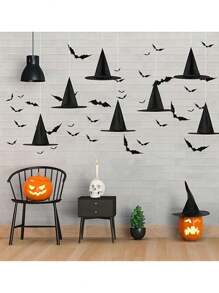 6 sombreros de bruja para disfraz de Halloween con cordón ajustable de talla 100 para decoración de patio
