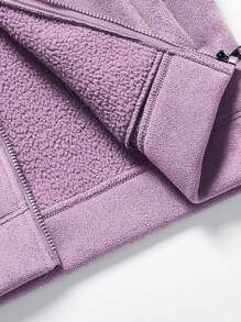 保暖连帽外套，女士秋冬户外运动保暖卫衣 - 粉色 - 查看 10