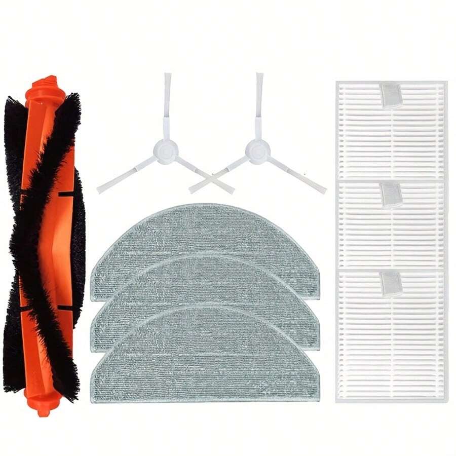 For Vacuum Cleaner S20/ D106 E12 E10 B112 Accessories Replacement Main Side Brush Mop Cloth Filter Parts - 9pcs - View 1