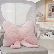 1PC Pink Bow Pillow Car Interior Seat Decoration, Cute And Comfortable Car Neck Pillow Plush Warm Bow Seat Waist Pillow Pillow Pillow, Home Pink Bow - 彩色 - 查看 6