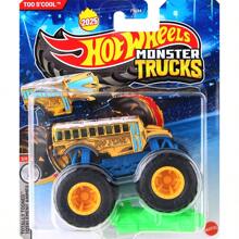 Hot Wheels 怪兽卡车玩具，鲨鱼恐龙狂暴龙，1:64 比例压铸车辆收藏玩具卡车，带巨型车轮，2026 版儿童及收藏家玩具车，合金野性大脚怪惯性男孩越野攀爬沙滩玩具车 1 件