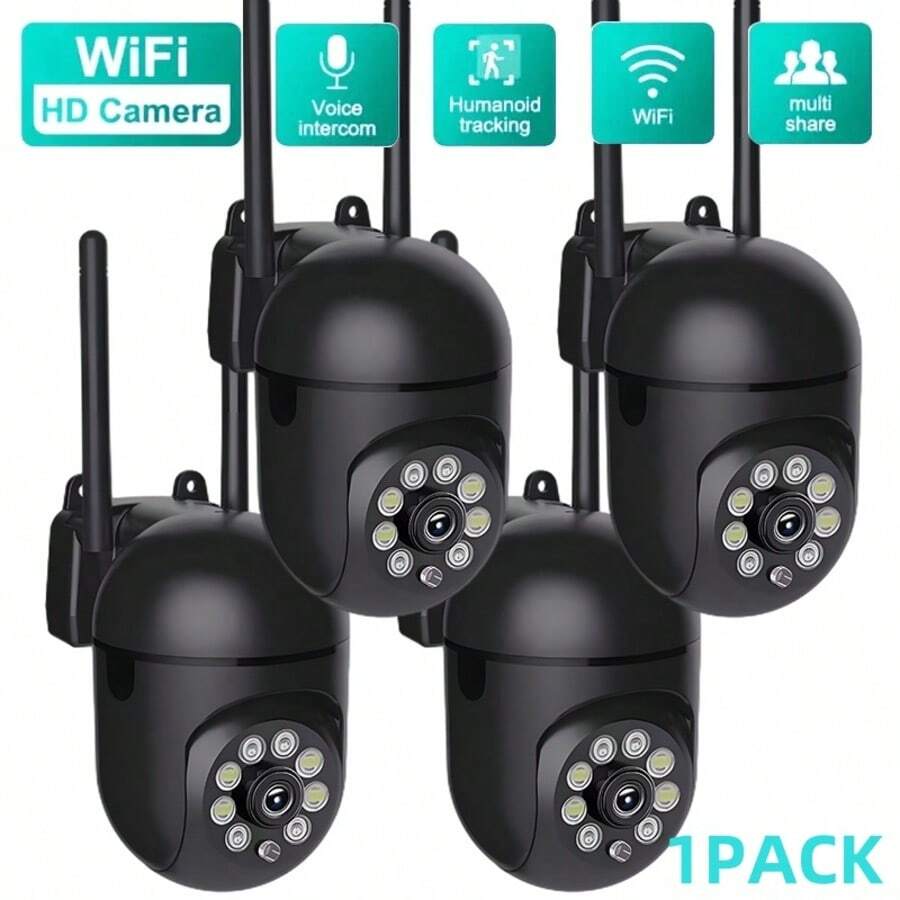 1 1080P Camera Security 2.0MP High-Definition Wireless WiFi 360°/2.5G Dual-Band Mini Home Monitoring Camera, Two-Way Communication, Automatic Human Figure Tracking, Smart Night Vision External Camera