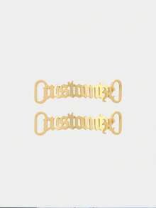 Customized Text, Gold, Silver, And Rose Gold Personalized Name Shoe Plates | Customized Name Shoe Clips | Shoe Lace Charms | Shoe Plates | Shoe Nameplates, Shoe Decor, Holiday Gifts - Multicolor 1 - View 4