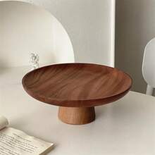 1 Set Rosewood Round Fruit Plate, Wooden Base, Available In Multiple Models - Acacia Wood Disc Base - View 13