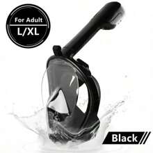 Máscara de buceo de una pieza de silicona para adultos y jóvenes, máscara de snorkel de cara completa antivaho, con diadema de silicona, equipo de natación adecuado para hombres y mujeres