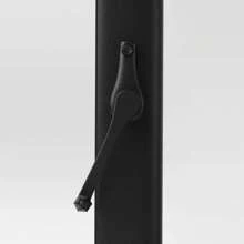 10' Round Solid Offset Outdoor Patio Cantilever Umbrella With Black Pole - Threshold