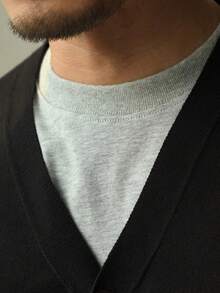 Knitted Cardigan Sweater With Buttons, New Arrival Solid Color Men's Sweater , Fall Winter