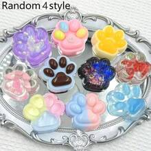 1/2/4/5 piezas Caja ciega Juguete apretable con forma de pata de gato, de repuesta lenta, juguete sensorial lindo, juguete de novedad, juguete de simulación de blobfish kawaii, juguete comprimible para autismo, alivio de estrés de silicona, regalo sorpresa de Navidad/Halloween/cumpleaños, suministros para fiesta festiva, artículo esencial de oficina