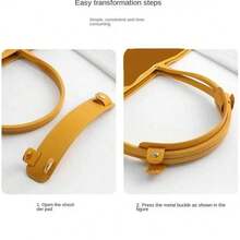 3件/2件/1件 PU皮革替换手柄、肩带、肩垫，适用于手提包、行李箱、背包、斜挎包，耐用包包配件，带纽扣闭合，旅行必备